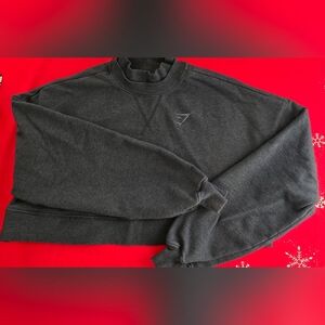 Gymshark Women's XS Dark Grey Cropped Sweatshirt